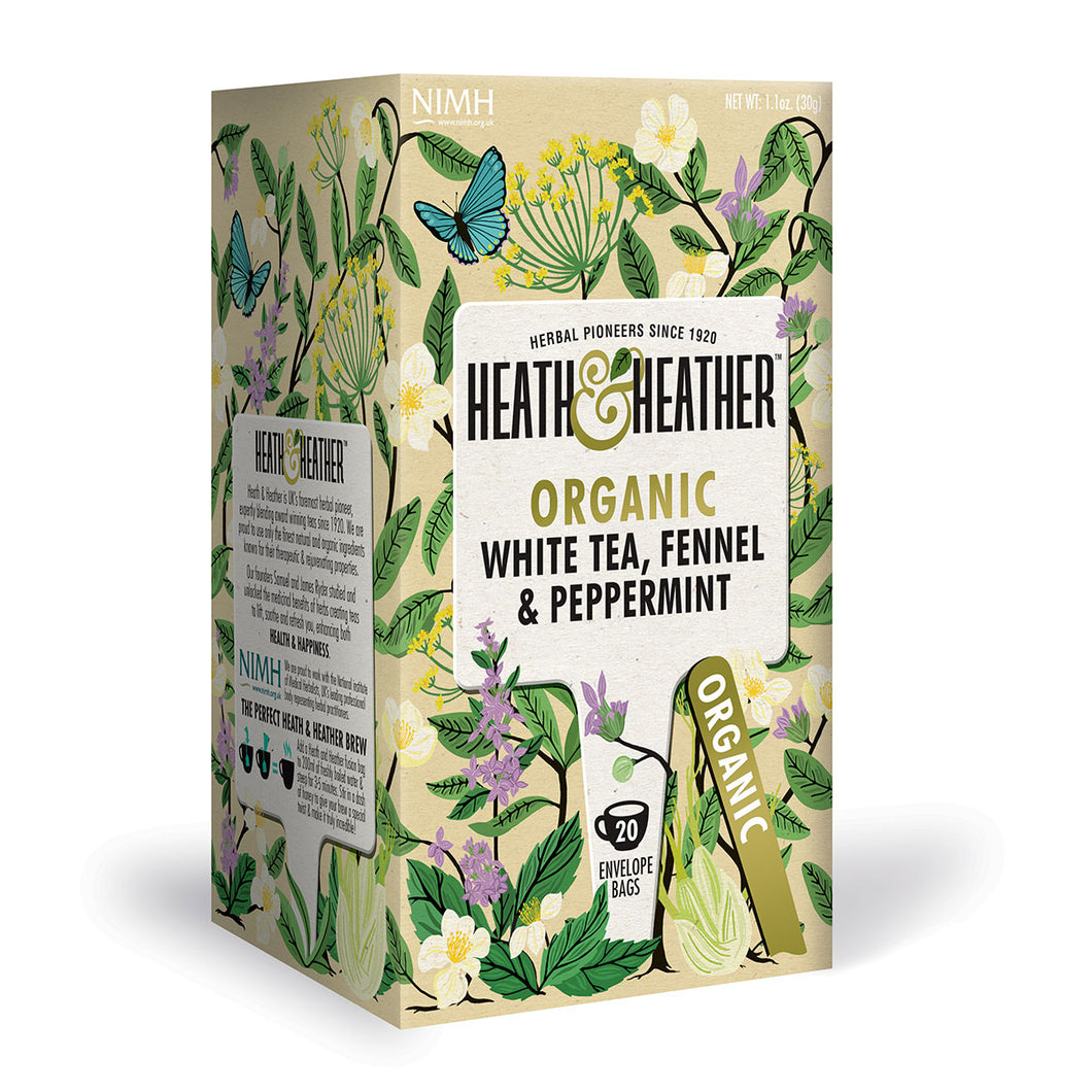 Organic White Tea, Fennel & Peppermint 20 Bag